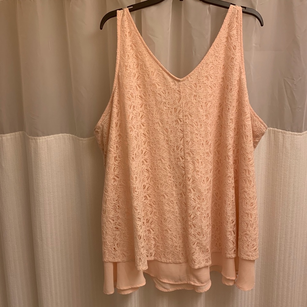 Lane Bryant lace lined cami tank top shirt blouse
